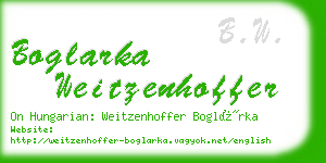 boglarka weitzenhoffer business card